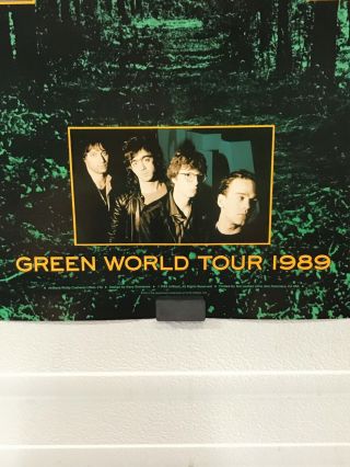Vintage 1989 REM Green World Tour Promo Music Heavyweight Stock Poster 16”x27” 2