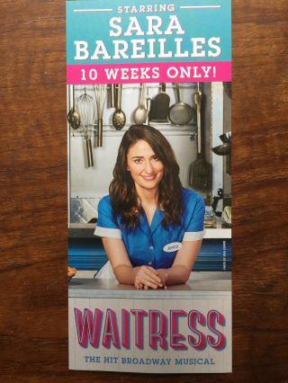 Waitress Ad/flyer Broadway Nyc Sara Bareilles In The Musical