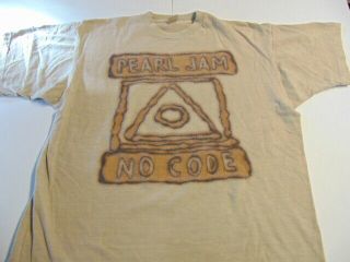 Rock T Shirt Vintage Rare Pearl Jam No Code Tour 1996 - 97 90s Vtg Xl