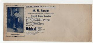 Vintage Illustrated Envelope Vaudeville Act Panhandle Pete