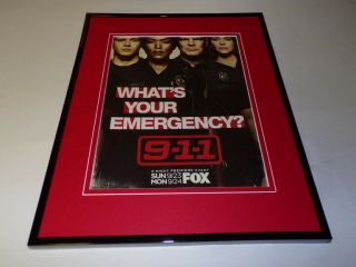 9 - 1 - 1 2018 Fox Premiere Framed 11x14 Advertisement 911