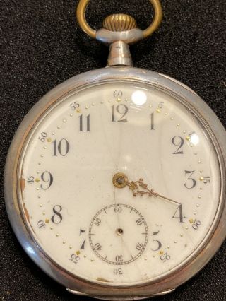 Antique Pocketwatch,  Double Door Silver Case,  Ca 1910,  Runs
