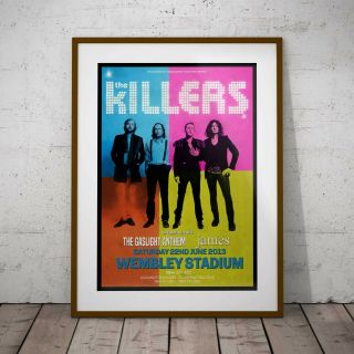 The Killers Wembley 2013 Gig Framed Or 3 Print Options Flowers Keuning Exc.