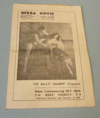 1944 The Ballet Rambert Gloucester Opera House Program Swan Lake Sally Gilmour