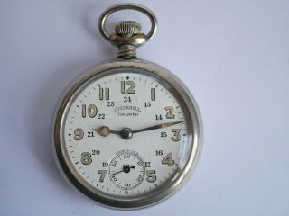 Vintage Ingersoll Triumph Pocket Watch Made In U.  S.  A.