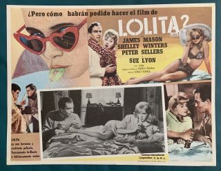 Lolita Mexican Lobby Card James Mason Sue Lyon 1962