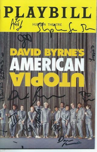 David Byrnes American Utopia Cast Signed Playbill