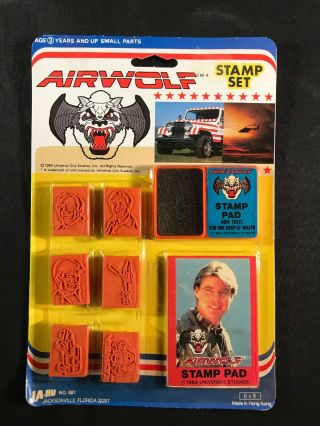 Vintage 1984 Airwolf Stamp Set Tv Starring Jan Michael Vincent Nop