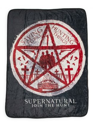 Supernatural Join The Hunt Fleece Throw Blanket - 45 X 60 - Inches