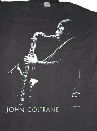 John Coltrane T Shirt Xl Vintage 1990 Jazz Saxophone Legend Rare