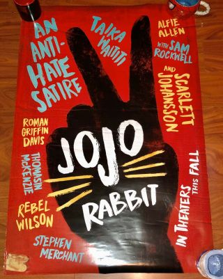 Jojo Rabbit Theatrical Movie Poster Double Sided 27” X 40”