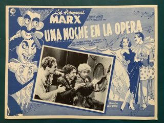 A Night At The Opera The Marx Brothers Mexican Lobby Card