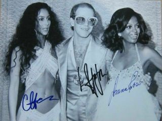 Cher / Elton John / Diana Ross Autographed Signed 8x10 Photo Reprint