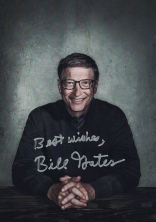Bill Gates 2018 Iconic Ink Signed Ceo Microsoft One Of A Kind Reprint With Ink