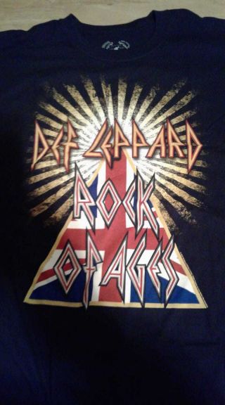 Def Leppard Rock Of Ages 2012 Trunk Show Tour T Shirt No Tag 3xl Glam Metal