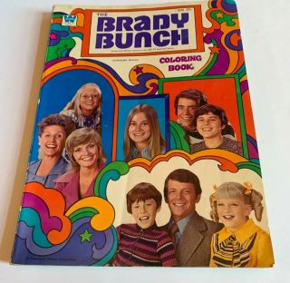 1972 The Brady Bunch Coloring Book Whitman 1035 Tv Show Memorabilia Vintage