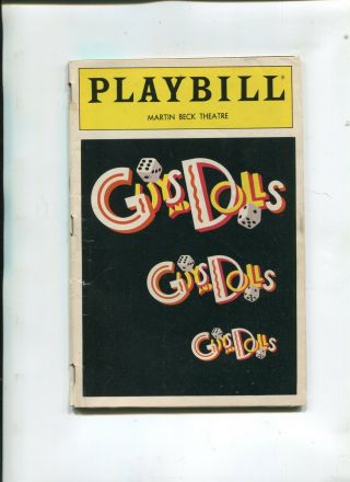 Vintage Broadway Theatre Playbill 1992 Guys & Dolls Faith Prince Tom Wopat