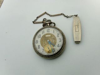 Pocket Watch Elgin 16 - S,  (1925) 7 Jewel As Running For Over 2 Hrs.