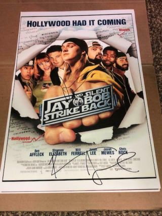 Kevin Smith & Jason Mewes Autographed Signed 11x17 Jay & Silent Bob Movie Poster