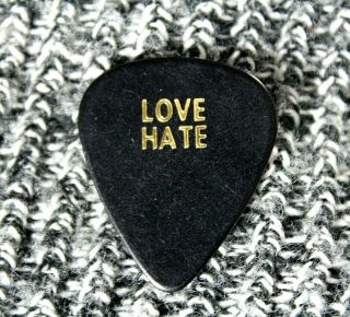 Love Hate // Jon E Love Tour Guitar Pick // Black/gold La Guns Ratt Skid Row Dio
