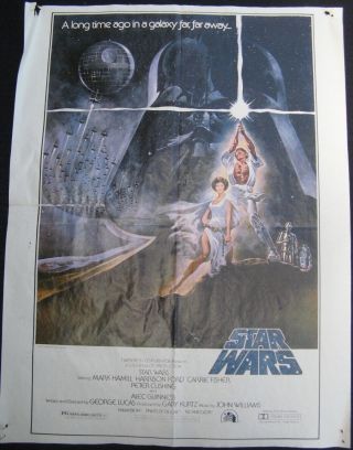 Star Wars Movie Poster 1977 Vintage Old Original? 57cm 
