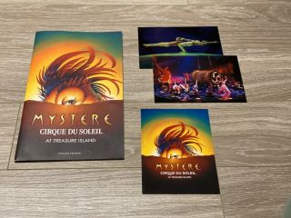 Mystére (cirque Du Soleil) Souvenir Program Bundle With Three Souvenir Postcards