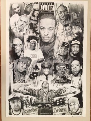 Hip - Hop Icons,  2003 By Paul Stone,  Rare Authentic 2005 Poster