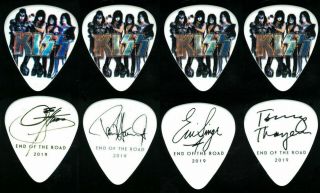 Kiss - 2019 End Of The Road Tour Guitar Pick Set - All 4 - Gene - Paul - Eric - Tommy - Group