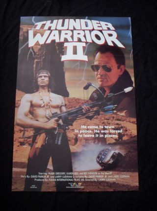 Thunder Warrior 2 Movie Poster Bo Svenson Video Promo Mark Gregory
