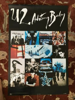 U2 Achtung Baby Rare Promotional Poster From 1992