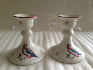 Johnson Brothers 12/ Twelve Days Of Christmas Candle/ Candlestick Holders Set 2