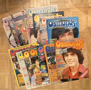 Osmonds World Magazines Complete Run 22 To 38 Donny Osmond Jimmy Wayne Alan Vg
