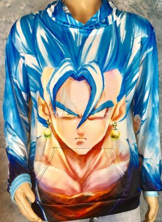 Official Dragonball Z Goku “super Saiyan Blue” Anime Tv Sublimated Hoodie Shirt