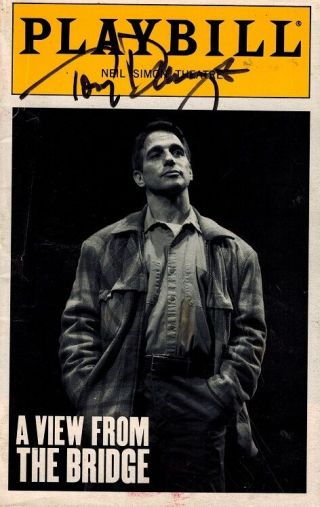 View From The Bridge Signed Playbill - Tony Danza