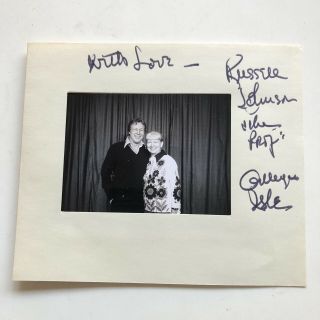 Vintage Russ Johnson Signed Polaroid Photo The Professor Gilligans Island