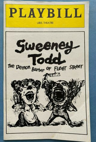 Sweeney Todd Playbill (march 1979) Angela Lansbury,  Len Cariou (sondheim)