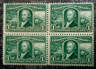 Buffalo Stamps: Scott 323 Louisiana Purchase Block,  Mnh & F/vf,  Cv = $260