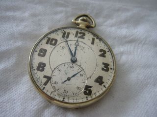 Antique Illinois Pocket Watch 14k Gf 17 Jewel " Autocrat " 12s S/n 3572664 Usa Nr