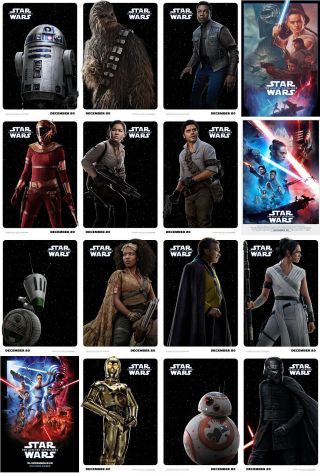 16 Postcards Of Films Star Wars: Episode Ix - The Rise Of Skywalker Poster