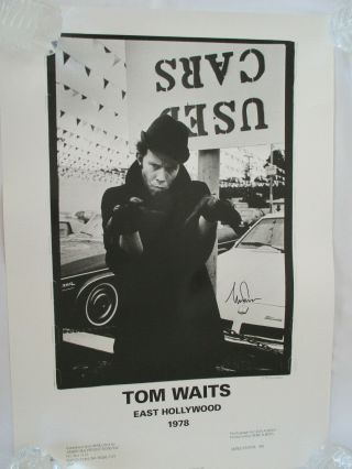 Tom Waits 1978 Autographed Ulvis Alberts Photographer Poster18 By 26 "