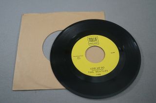 Vintage 45 Rpm Record - The Beatles Love Me Do - Tollie Records