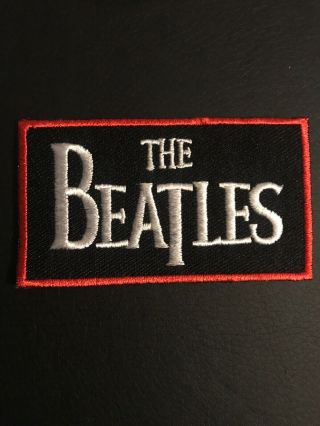 The Beatles Band Embroidered Applique Iron On Patch 3.  25 " X 1.  75 "