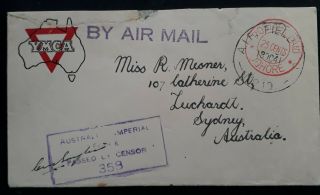 Very Rare 1941 Malaya Australian Forces Active Service Censor Cover Postage Paid
