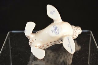 HEREND GUILD,  SEA LION PUP PORCELAIN FIGURINE,  CHOCOLATE,  FLAWLESS,  RETAIL $340 3