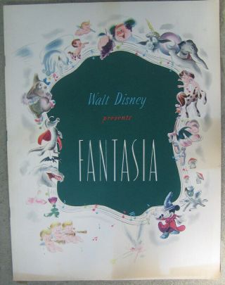 Walt Disney Presents Fantasia Souvenir Movie Program 1940