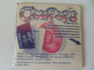 Vintage Chu Bops Mini Bubble Gum Record ABBA 