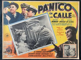 PANIC IN THE STREETS RICHARD WIDMARK JACK PALANCE MEXICAN LOBBY CARDS 1950 2