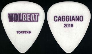 Volbeat - Rare 2016 Tour Guitar Pick - Rob Caggiano - Anthrax White/purple Name,  Year