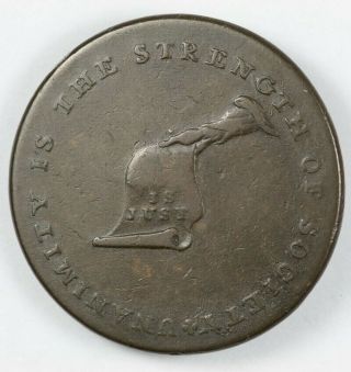 1792 - 1794 Kentucky Cent One Cent Colonial Token 1c " Plain Edge "