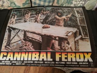 Cannibal Ferox Photobusta Poster Make Them Die Slowly Cult Gore Lenzi